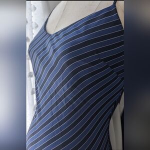 Silk Slip Striped Banana Republic  Navy and Black Dress Nightgown